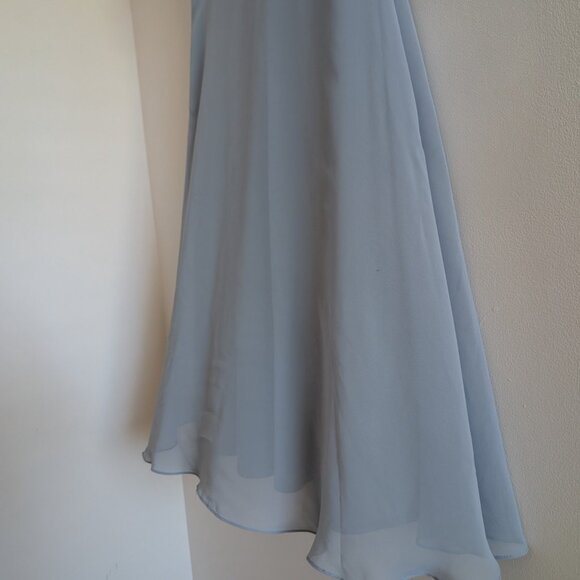 Dusty Blue chiffon dress - Picture 4 of 12